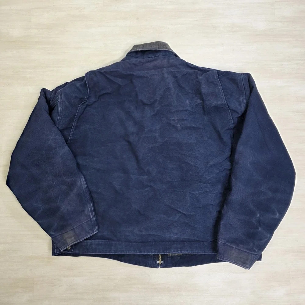 Carhartt Blanket Lined Detroit Jacket Navy Blue Fade J172 DNY Size 4XL‎